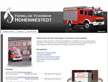 Tablet Screenshot of ff-hohenwestedt.de